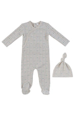 Cerise Footie + Hat - Blue - Clothing, Hat | Everetts Place