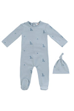 Baby Blocks Footie + Hat - Blue - Clothing, Hat, Overall | Everetts Place