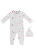 Baby Blocks Footie + Hat - White Red - Clothing, Hat, Overall | Everetts Place