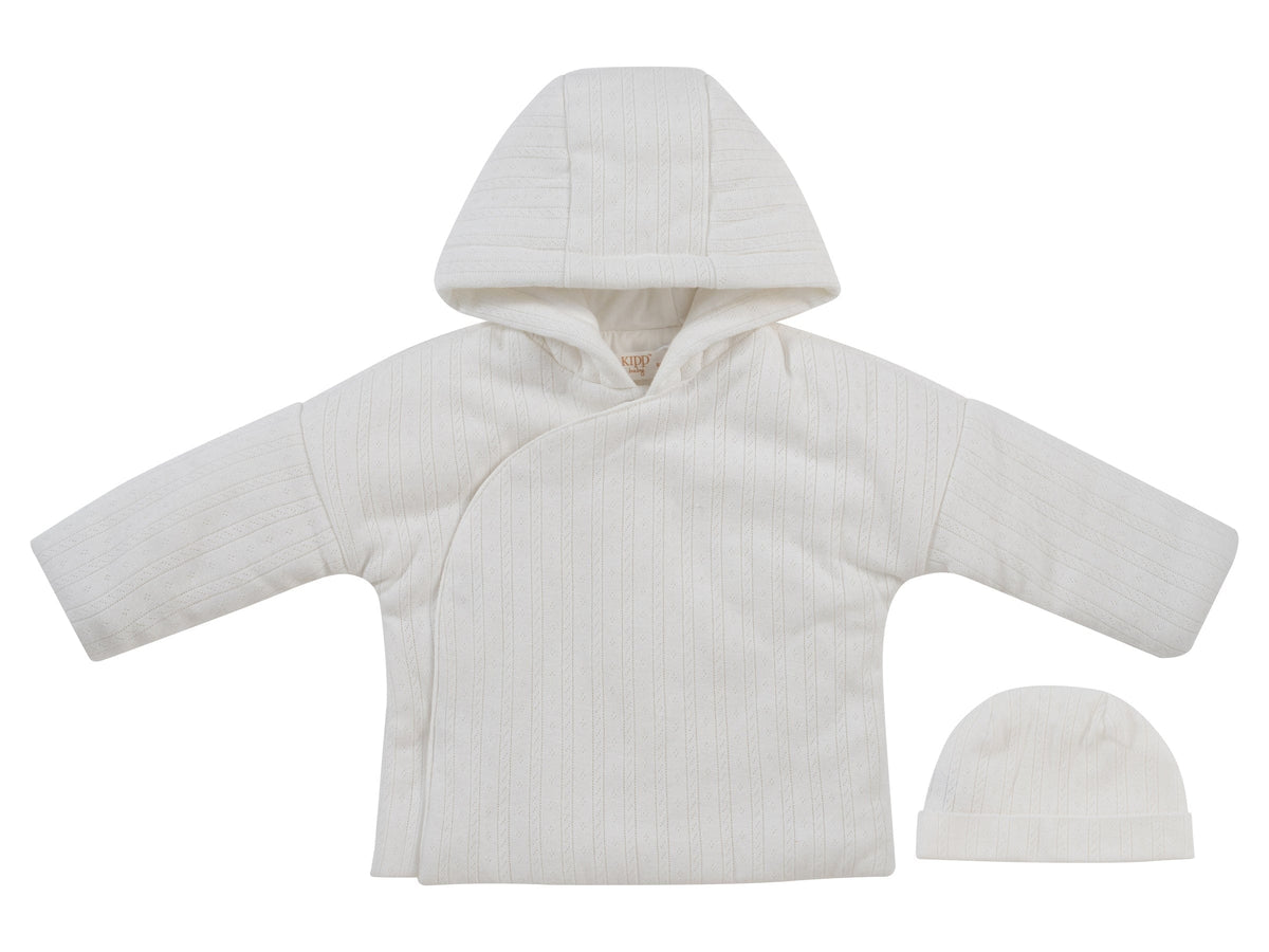 Petit Necessaire Jacket + Hat - White - Child, Hood, Outerwear, Hat | Everetts Place