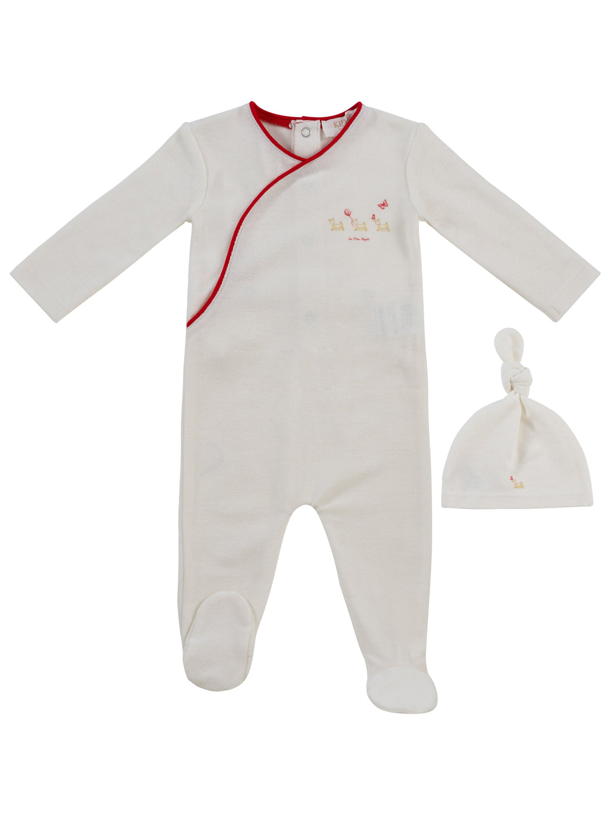 Mini Royals Terry Footie + Hat - Red - Hat, Clothing | Everetts Place
