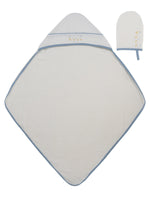 Mini Royals Towel + Mitt Set - Blue - Linens, Bib, Hat | Everetts Place