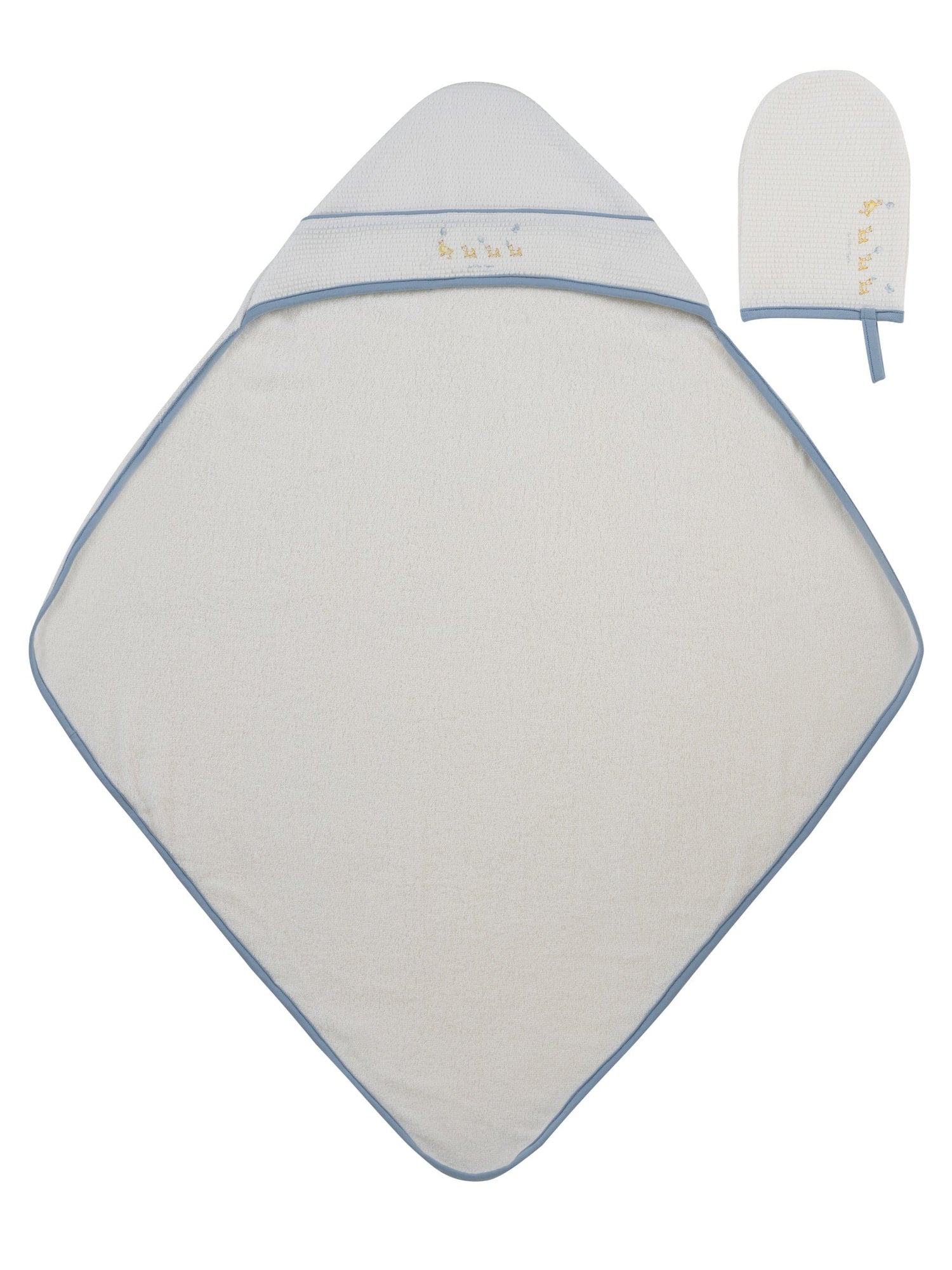 Mini Royals Towel + Mitt Set - Blue - Linens, Bib, Hat | Everetts Place