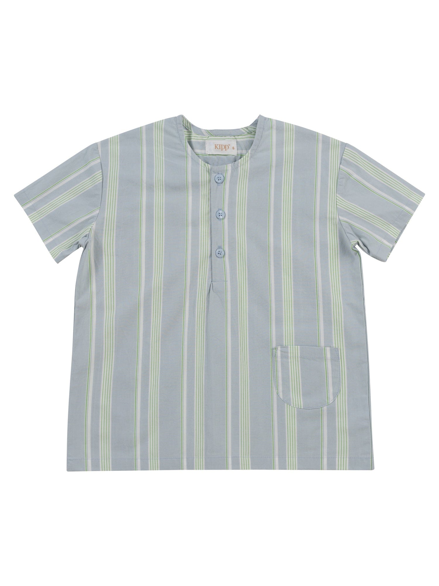 KIPP Collection Short Sleeve Stripe Shirt with Pocket Detail for Casual Wear