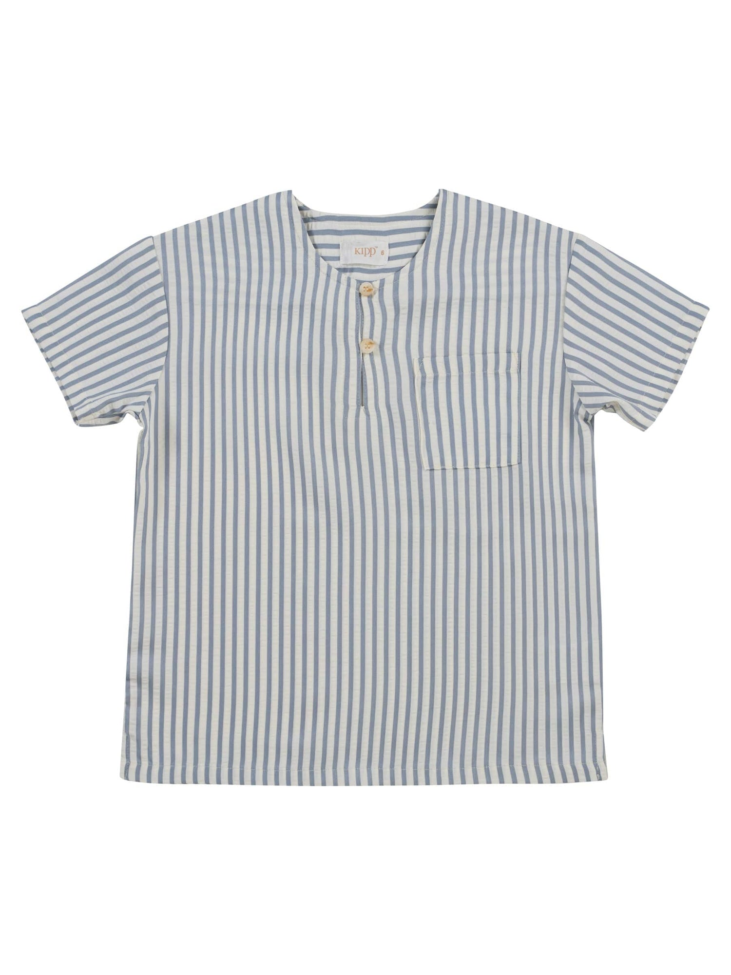 Lenox Top - Blue - Sleeve, Dress shirt, Button, Active Shirt, Pocket | Everetts Place