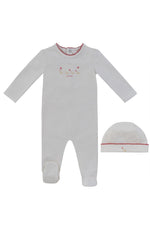 Mini Royals Cotton Footie + Hat - Red - Hat, Clothing, Overall | Everetts Place