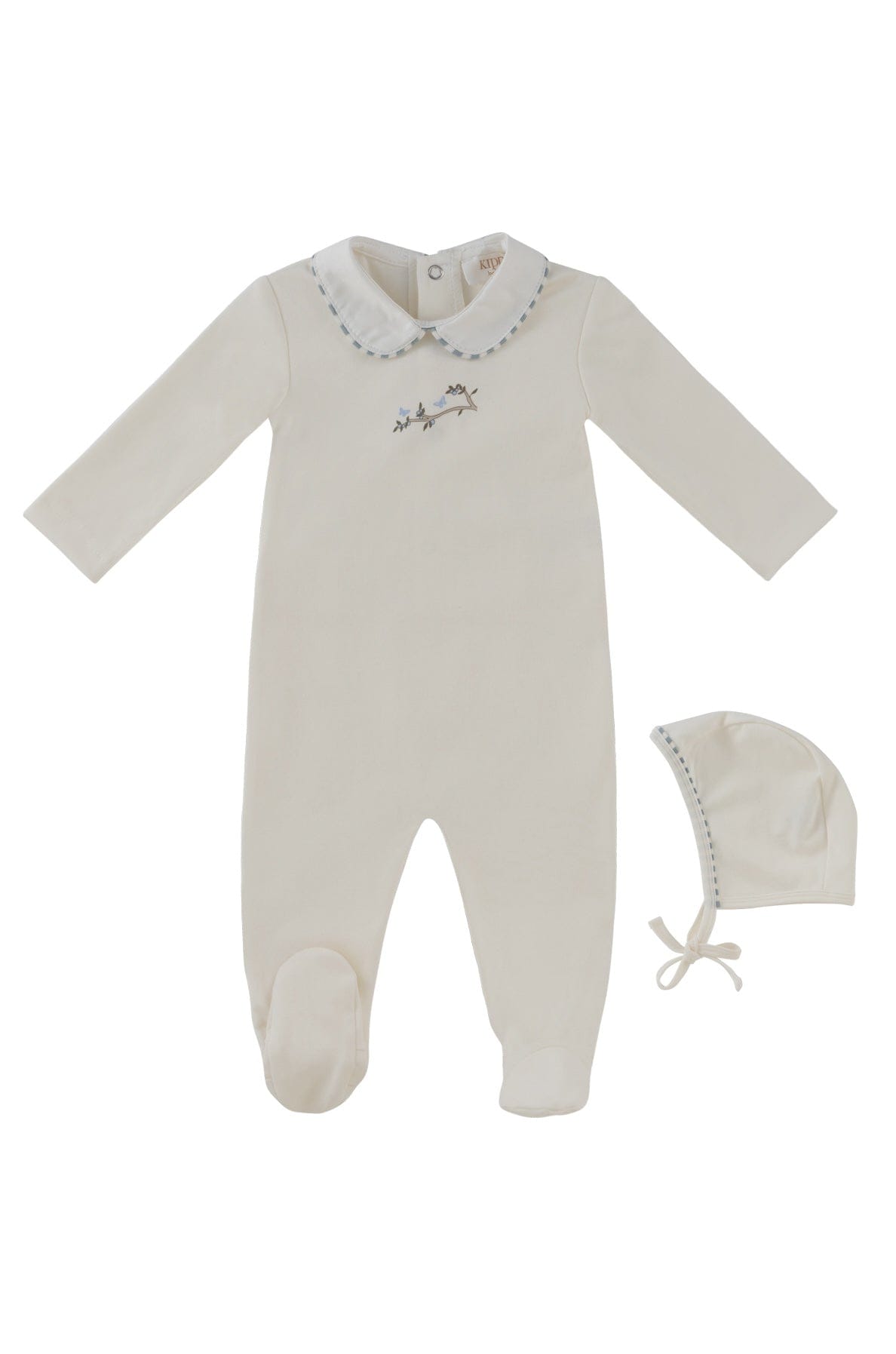 KIPP Collection Collar Footie Set with Matching Hat for Babies