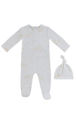 Starlight Wrap Footie + Hat - White - Clothing, Hat | Everetts Place