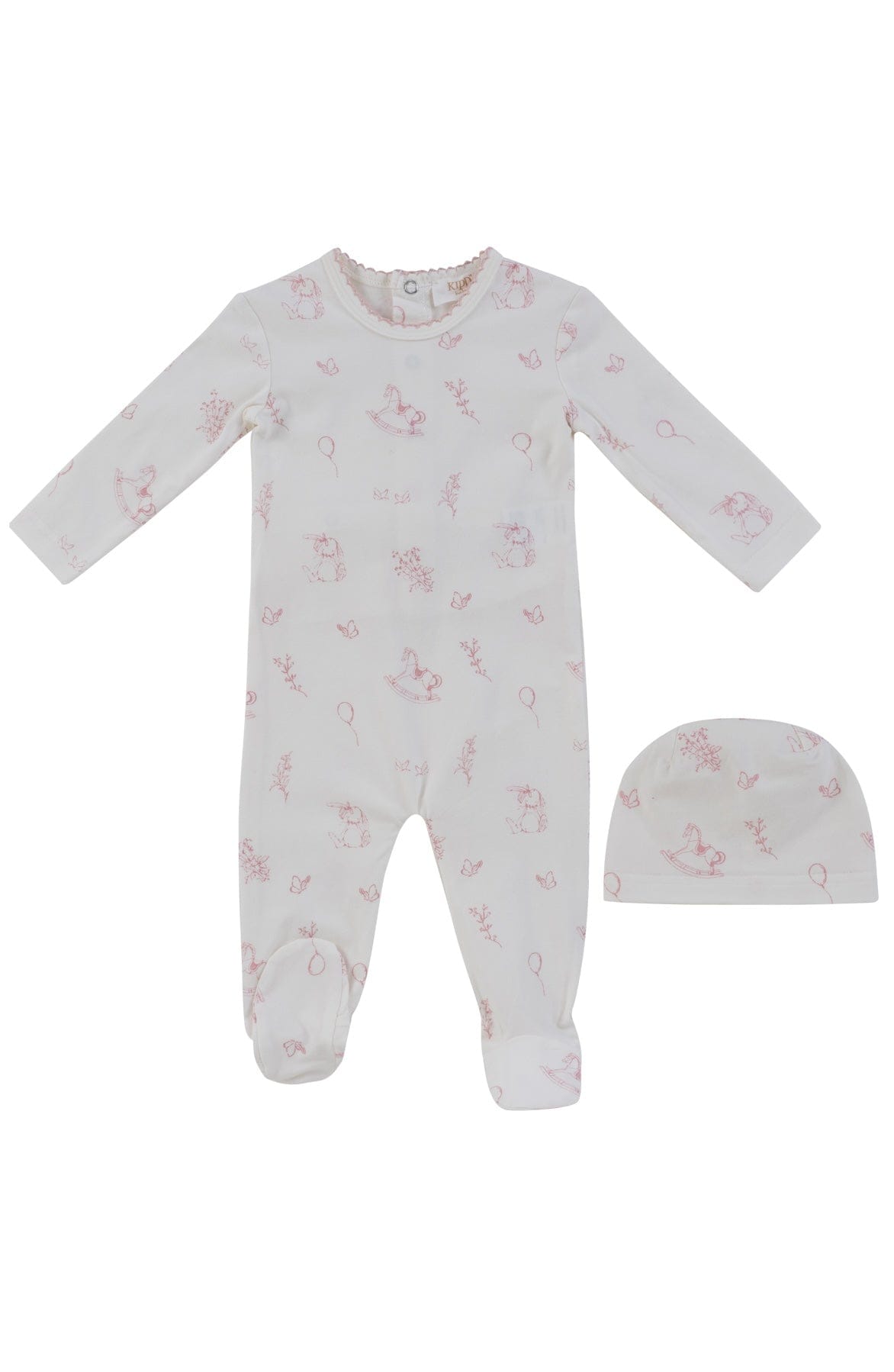 Kipp Collection Baby Footie Set With Graphic Print And Snap Closure For Newborns