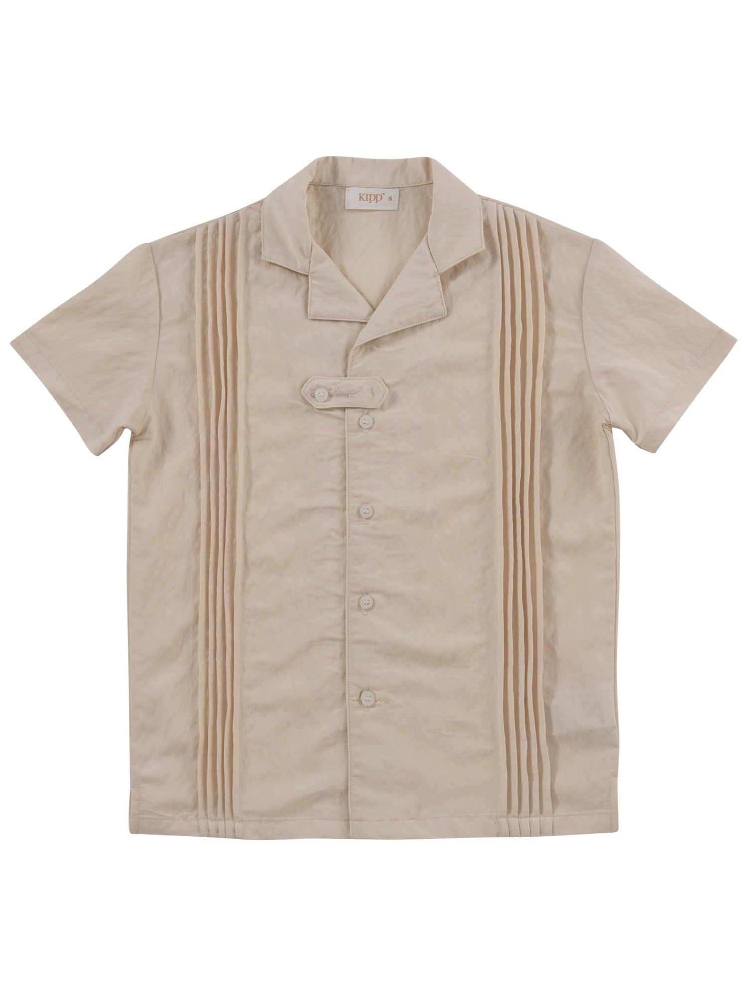 KIPP Short Sleeve Shirt With Pleat Detail And Placket Trim For Office Wear