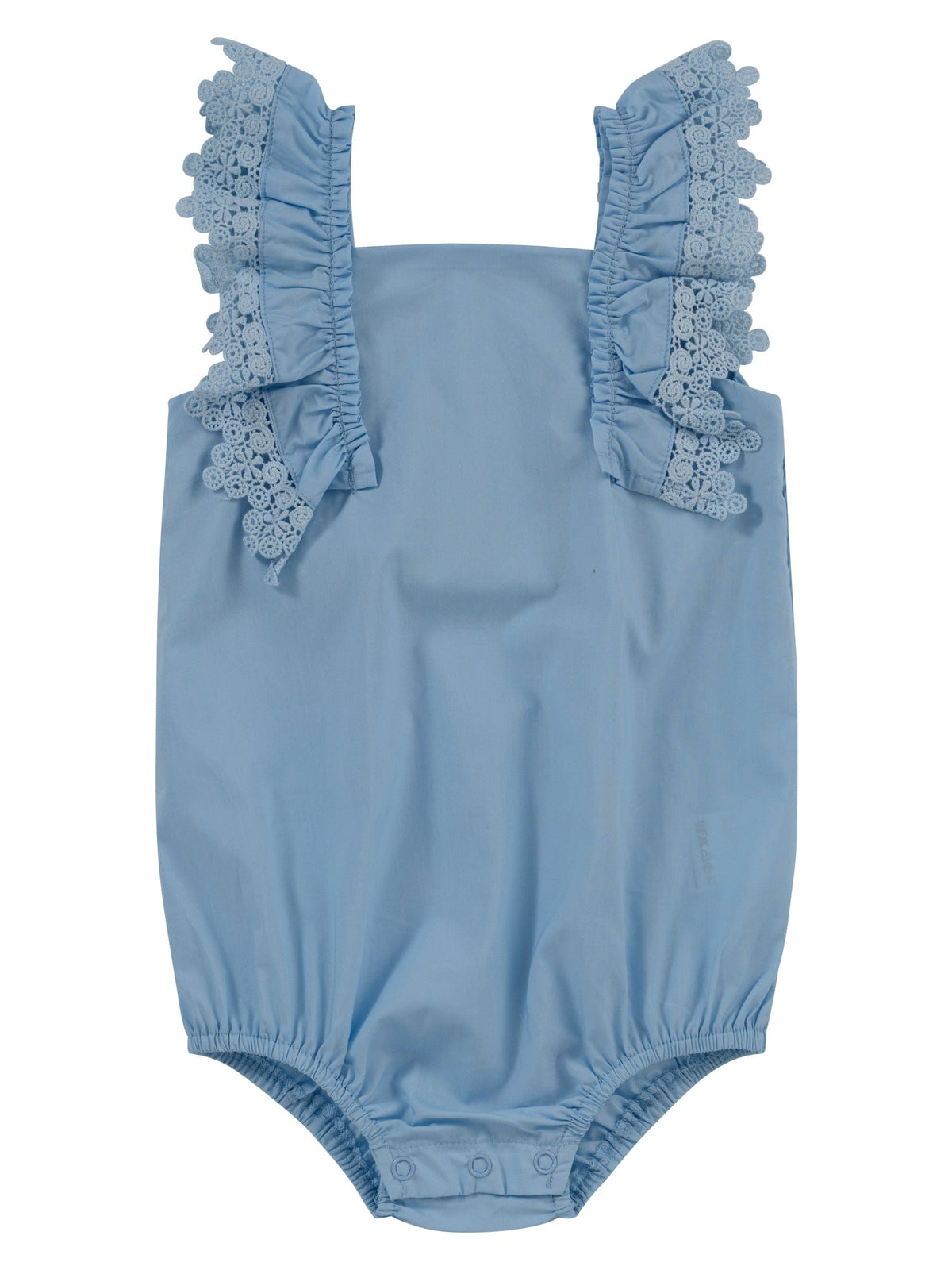 Zoe Bubble - Blue - Baby & Toddler Clothing, Ruffle, Embellishment, Pattern, One-piece garment | Everetts Place