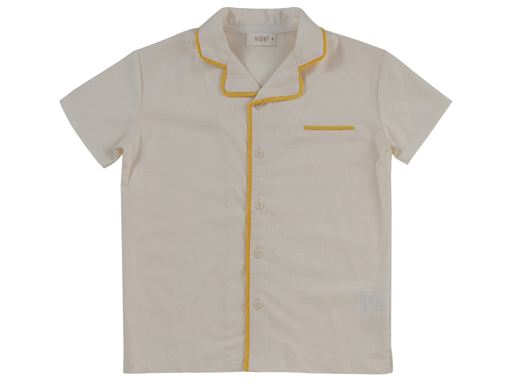 Todd Top - Yellow - Sleeve, Collar, Pocket, Button, Nightwear | Everetts Place