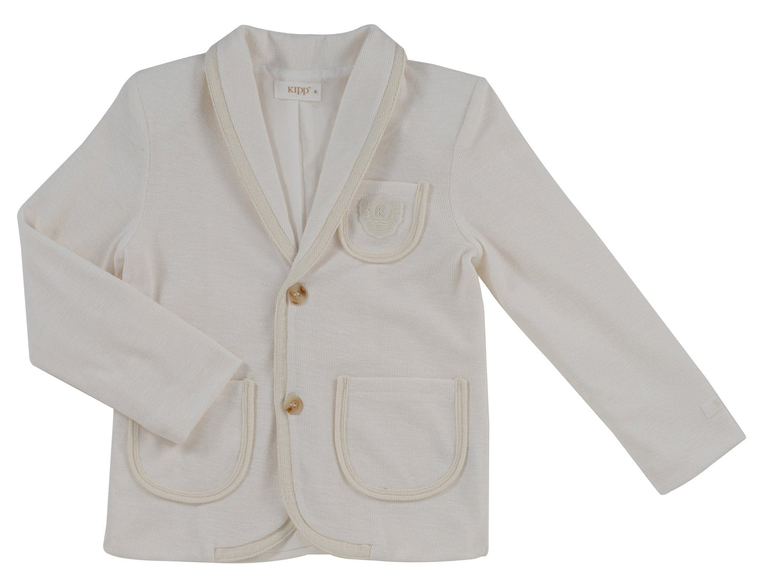 KIPP Collection Blazer With Structured Cotton Knit Fabric For Office Wear