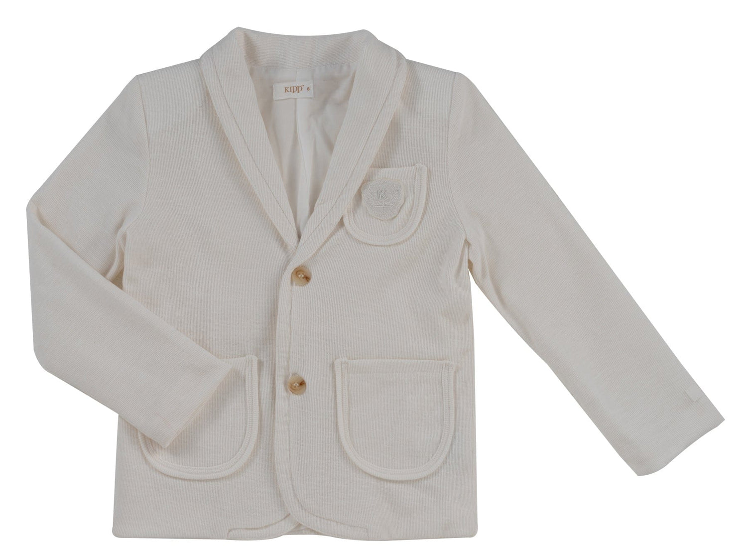 KIPP Collection Cotton Knit Blazer with Color Trim and Patch Detail for Pros