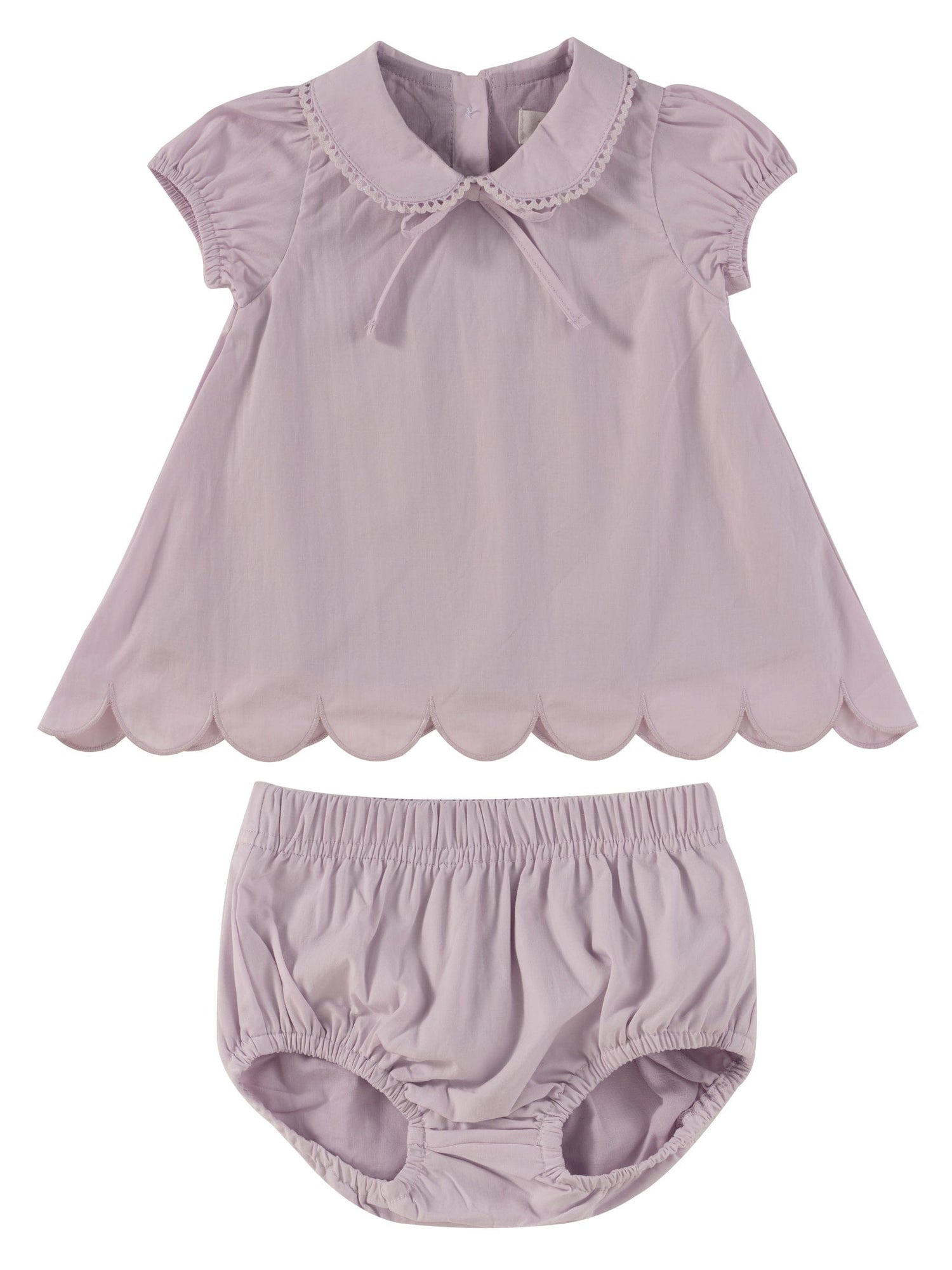 KIPP Baby Doll Set Lavender With Puffed Sleeves And Lace Collar Toddler Girls