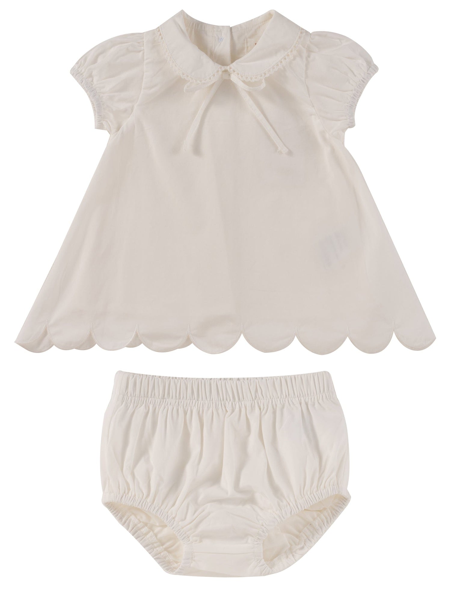 KIPP Collection Baby Doll Shirt Set With Puffed Sleeves For Toddlers