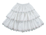 Gracie Skirt - Pink - White, Ruffle, Pink, Pattern, Lace | Everetts Place