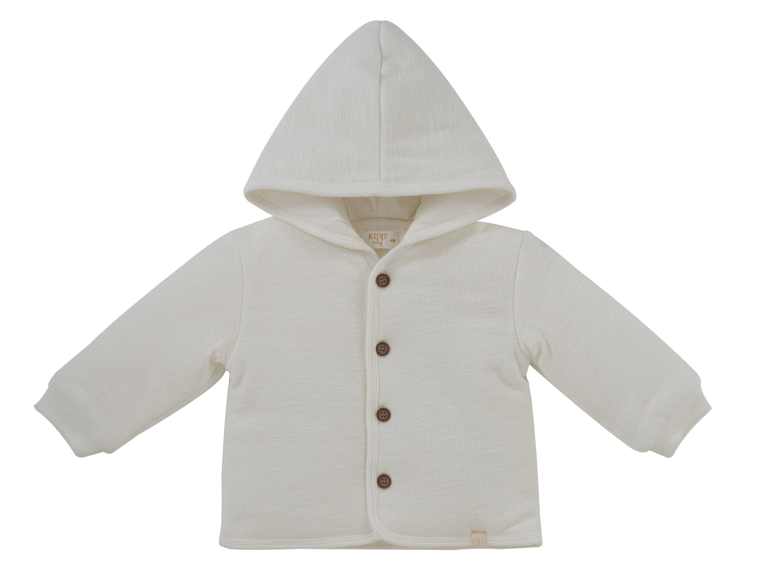 KIPP Collection Knit Hooded Jacket With Button Detail For Babies
