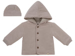 Knitted Jacket + Hat - Natural - Cardigan, Button, Child, Baby & Toddler Clothing, Woolen | Everetts Place
