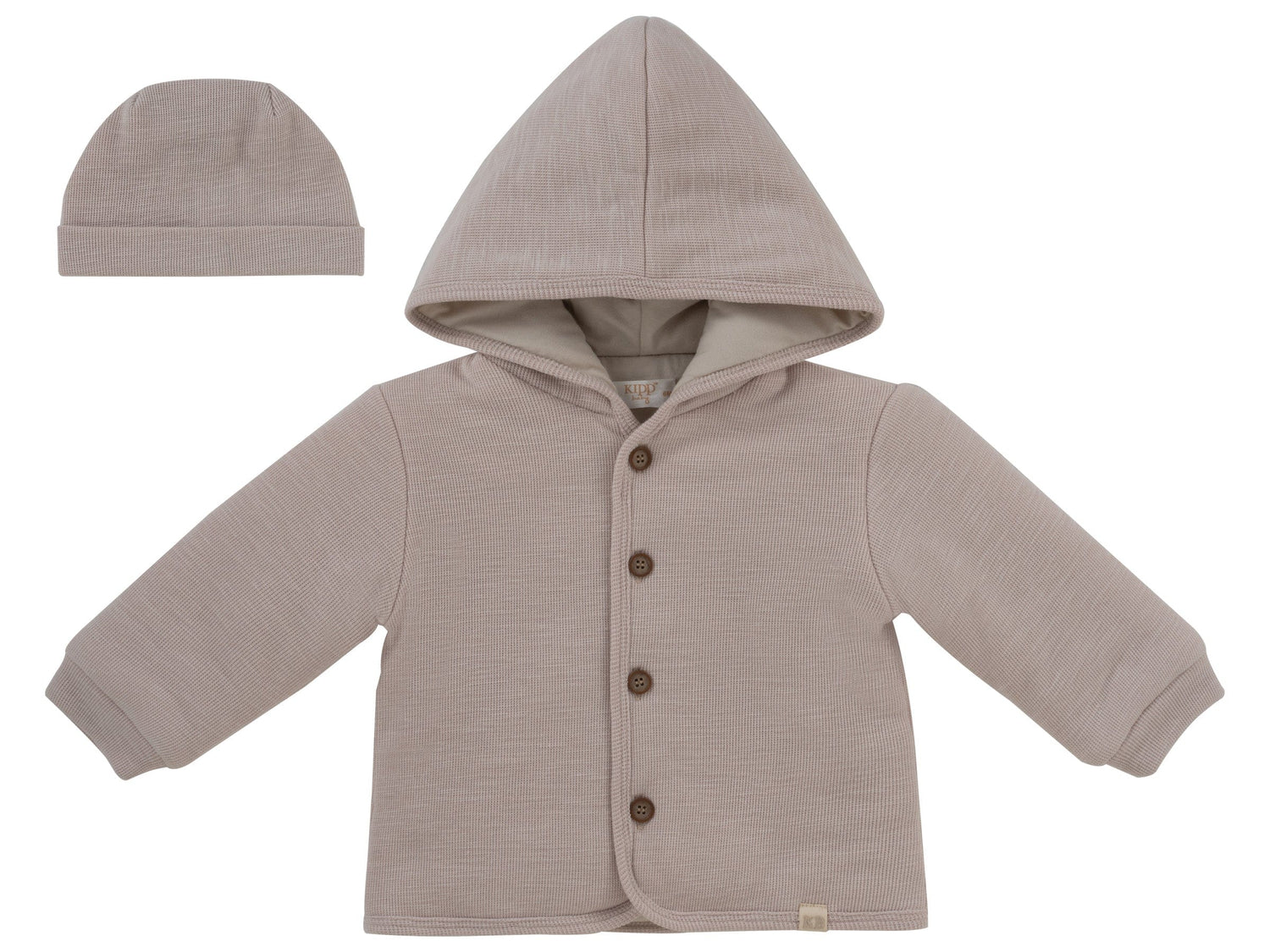 Knitted Jacket + Hat - Natural - Cardigan, Button, Child, Baby & Toddler Clothing, Woolen | Everetts Place