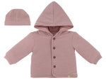 Knitted Jacket + Hat - Pink - Pink, Baby & Toddler Clothing, Cardigan, Button, Hood | Everetts Place