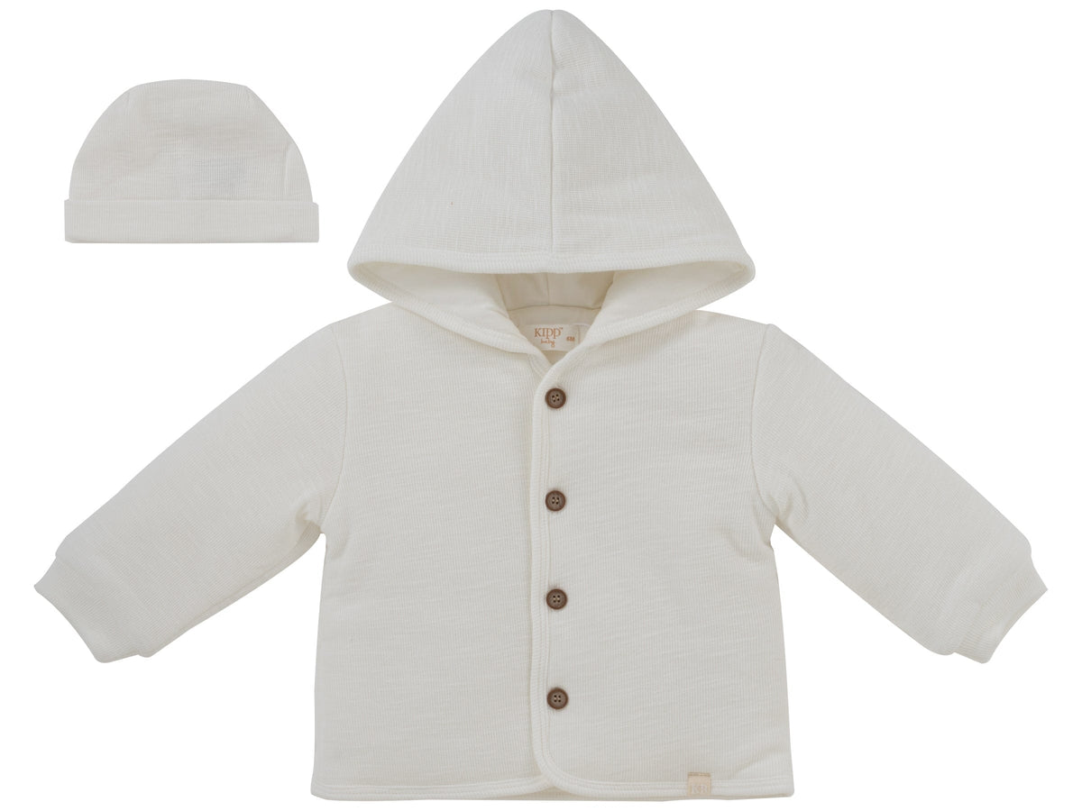 Knitted Jacket + Hat - White - Sleeve, Hood, Child, Baby & Toddler Clothing, Cardigan | Everetts Place