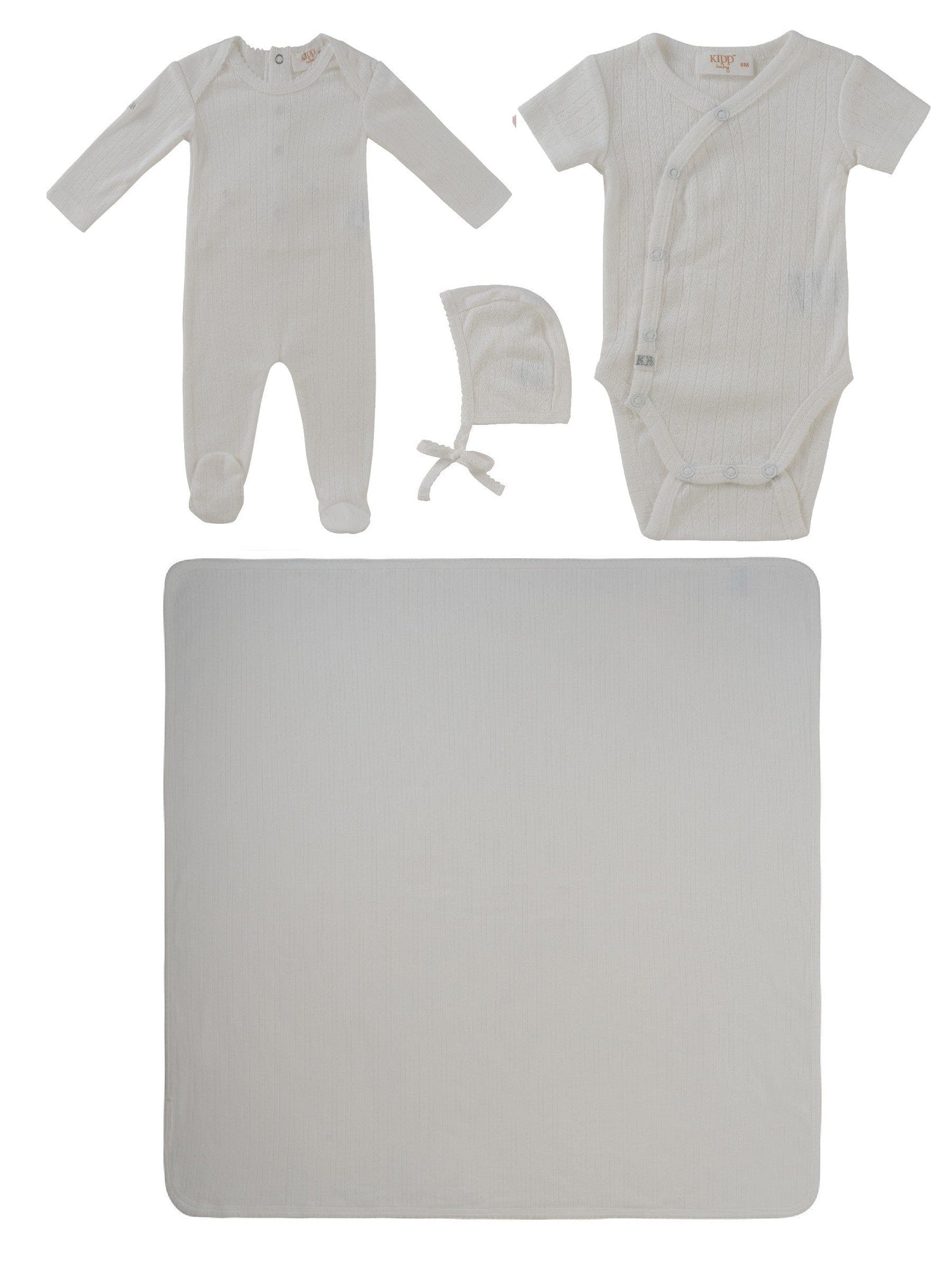 KIPP Collection 4-Piece Baby Gift Set With Wrap Detail For Newborns by KIPP™ Collection at Everetts Place