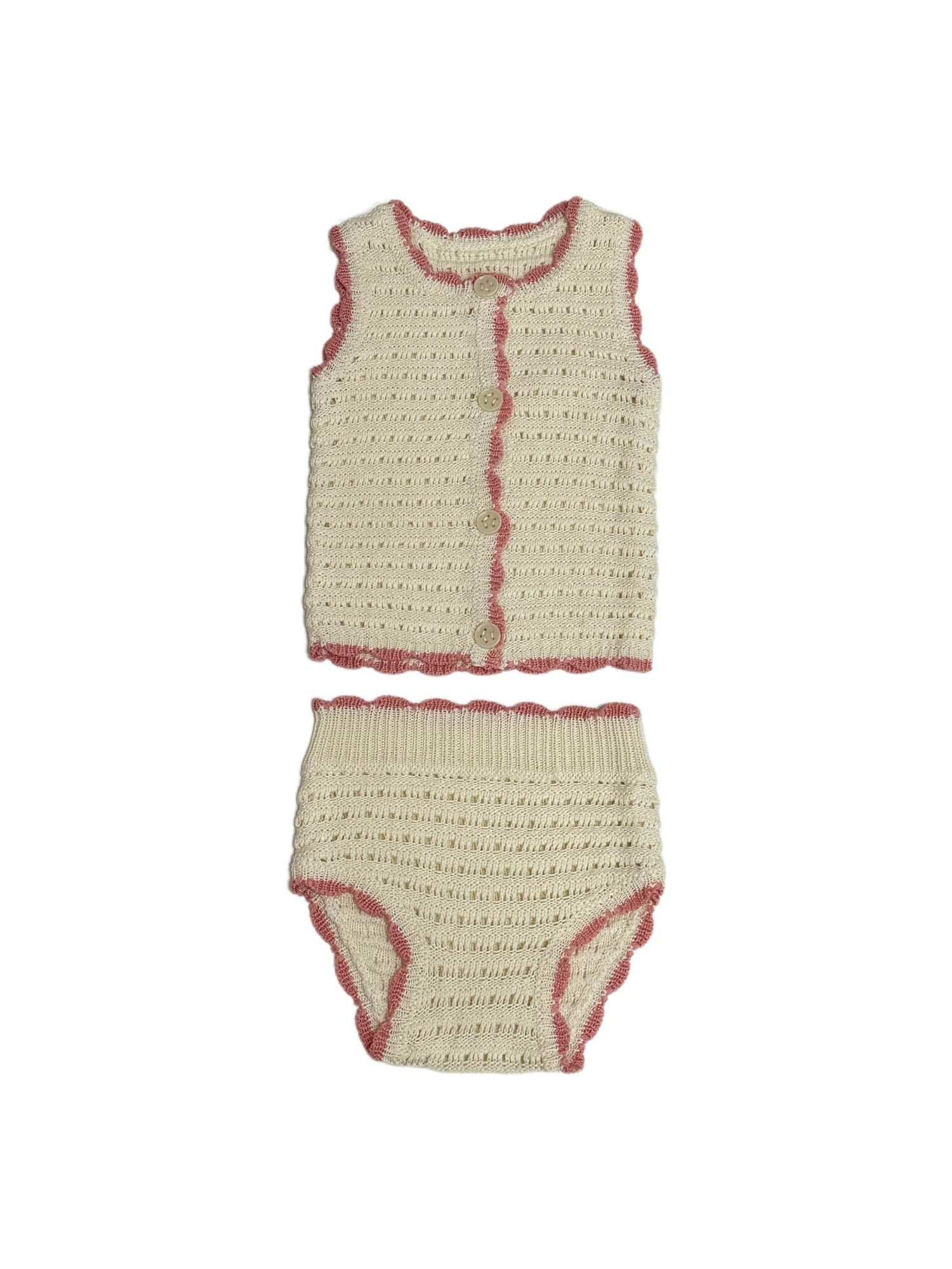 KIPP Collection Chunky Knit Set With Button Trim for Babies and Toddlers