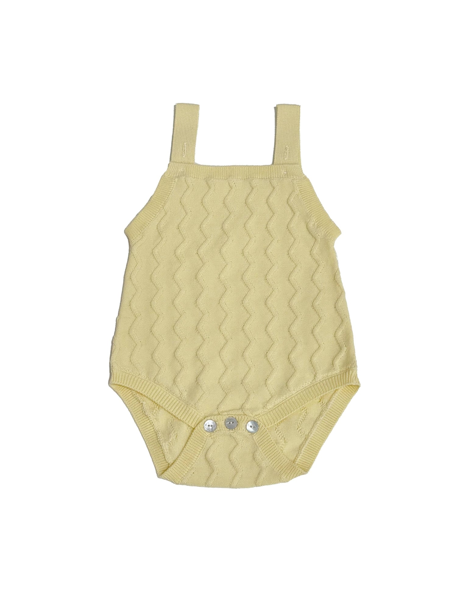 KIPP Collection Knit Romper with 3D Zigzag Stitch for Babies