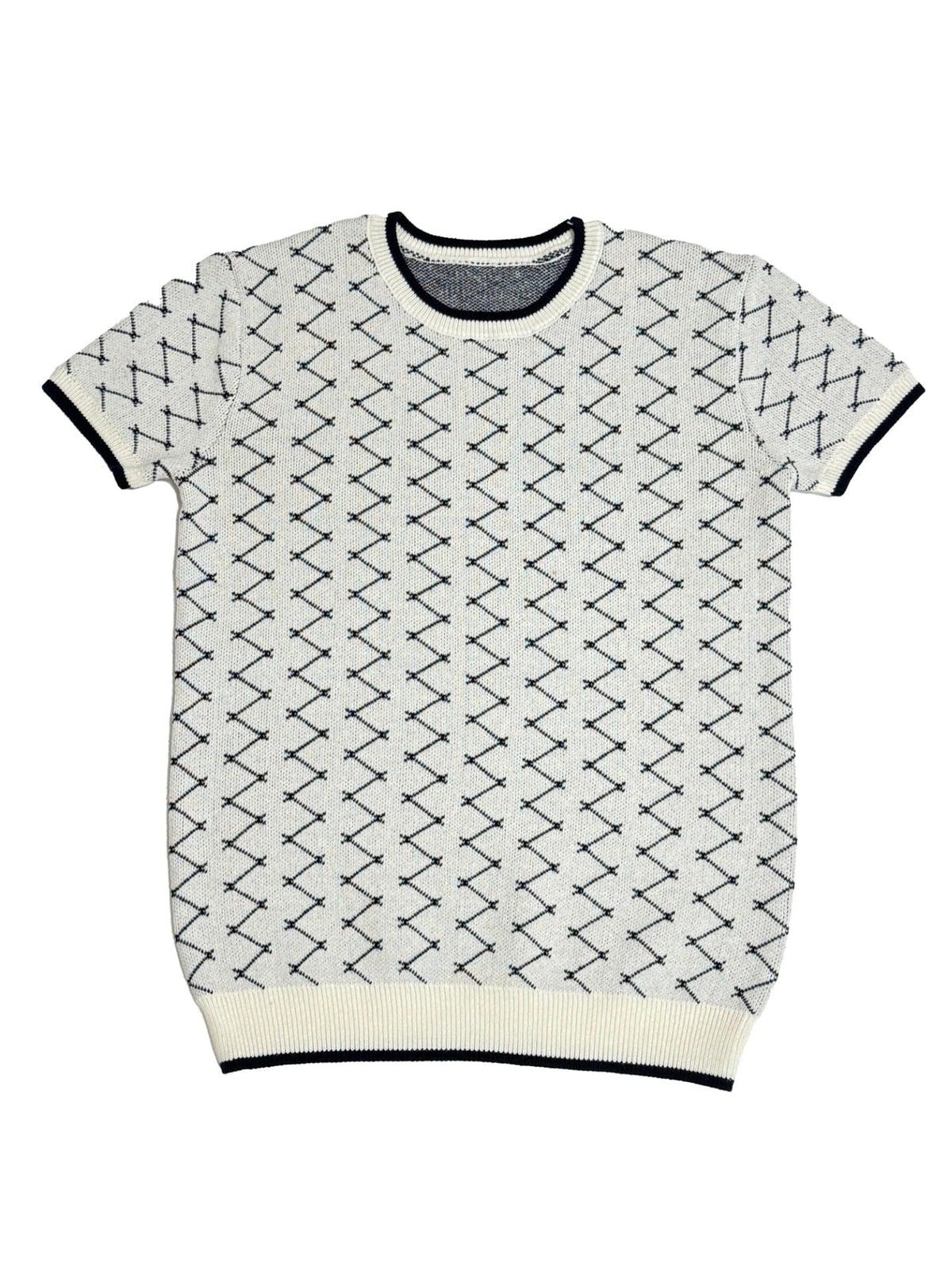 Bo Knit Sweater - Sleeve, White, Active Shirt, Pattern, Top | Everetts Place