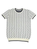 Bo Knit Sweater - Sleeve, White, Active Shirt, Pattern, Top | Everetts Place