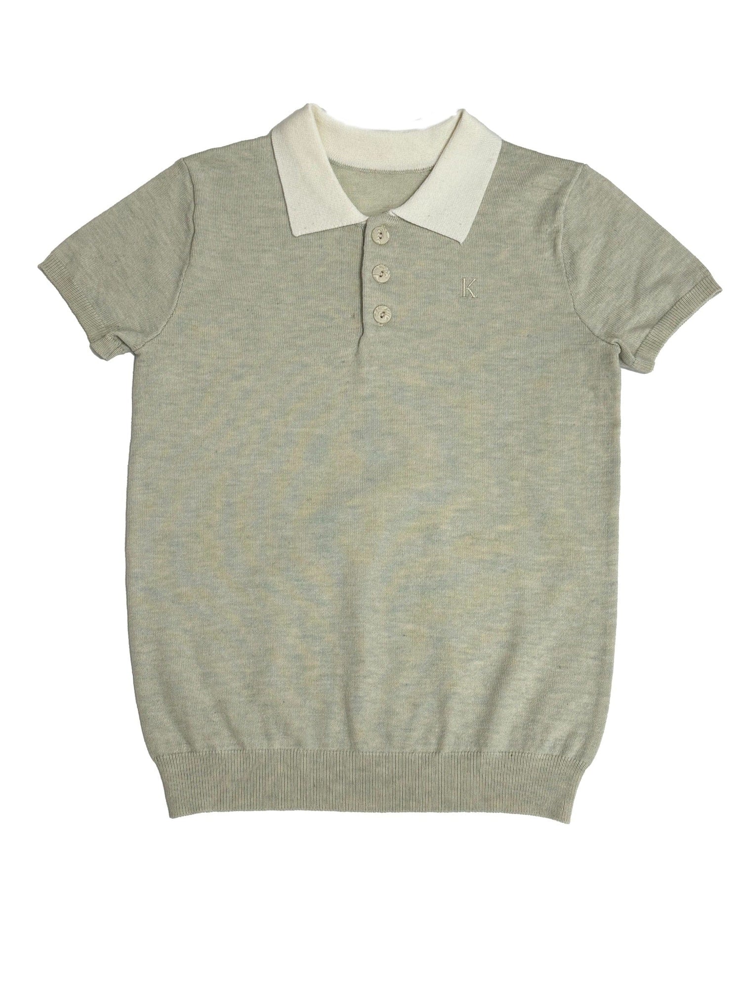 Lenox Knit Sweater - Vintage Green - Sleeve, Collar, White, Textile, Polo shirt | Everetts Place