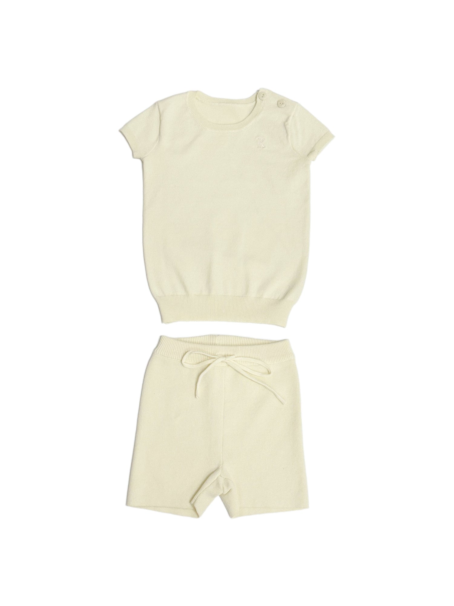 Lenox Knit Set - Natural - Sleeve, White, Baby & Toddler Clothing, Active Shorts, Bermuda shorts | Everetts Place