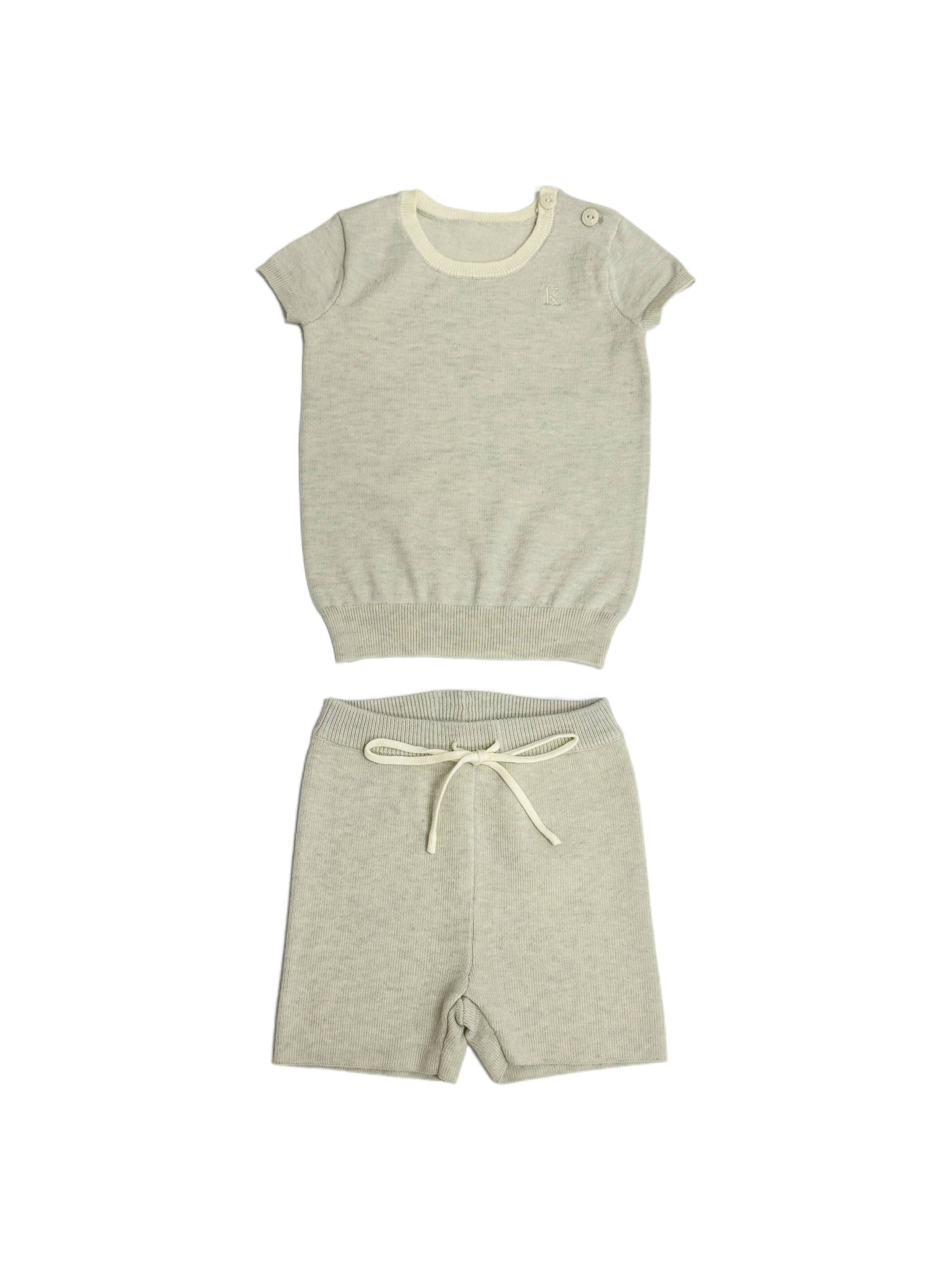 Lenox Knit Set - Vintage Green - Sleeve, White, Shorts, Baby & Toddler Clothing, Active Shorts | Everetts Place