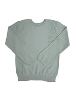 Todd Knit Long Sleeve Sweater - Sage - Sleeve, Textile, Long-sleeved T-shirt, Wool, Grey | Everetts Place