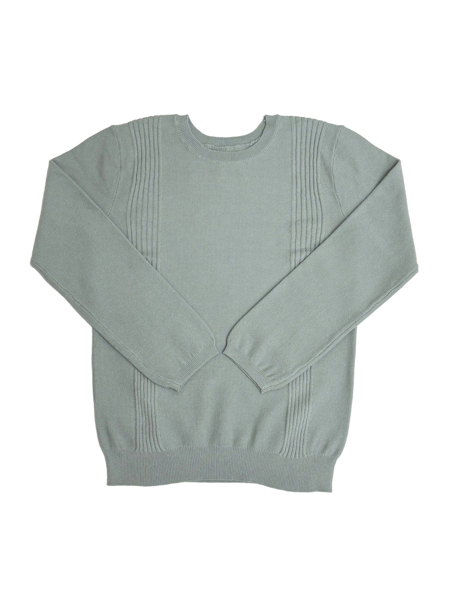 Todd Knit Long Sleeve Sweater - Sage - Sleeve, Textile, Long-sleeved T-shirt, Wool, Grey | Everetts Place