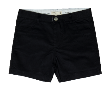 Crew Kids NY Chino Shorts SS26 Black With Button Front Pockets