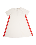 Cynthia Dress - Red - Sleeve, Red, White, Textile, Collar | Everetts Place