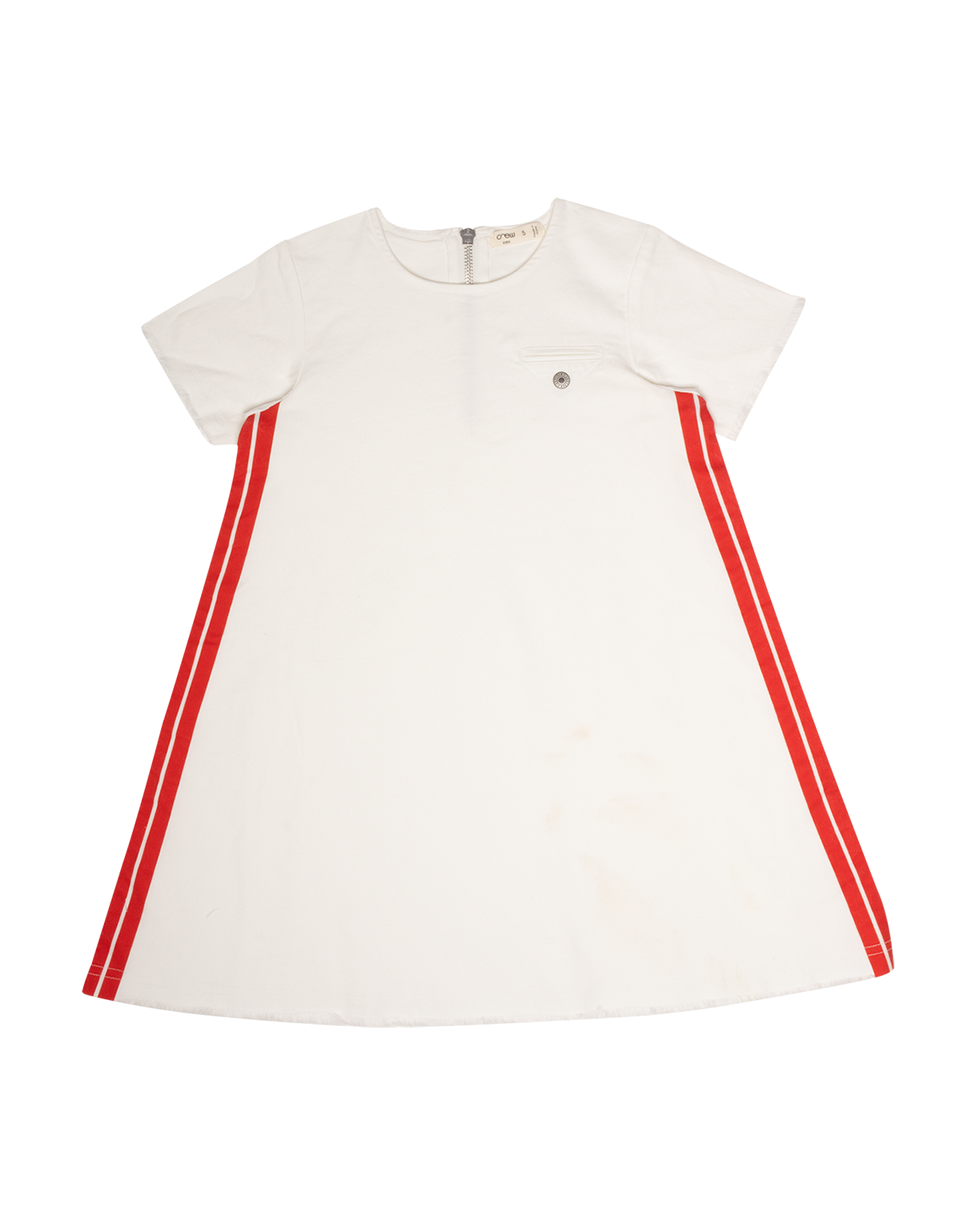 Crew Kids NY Cynthia Dress With Front Pocket And Side Stripe Details For Girls