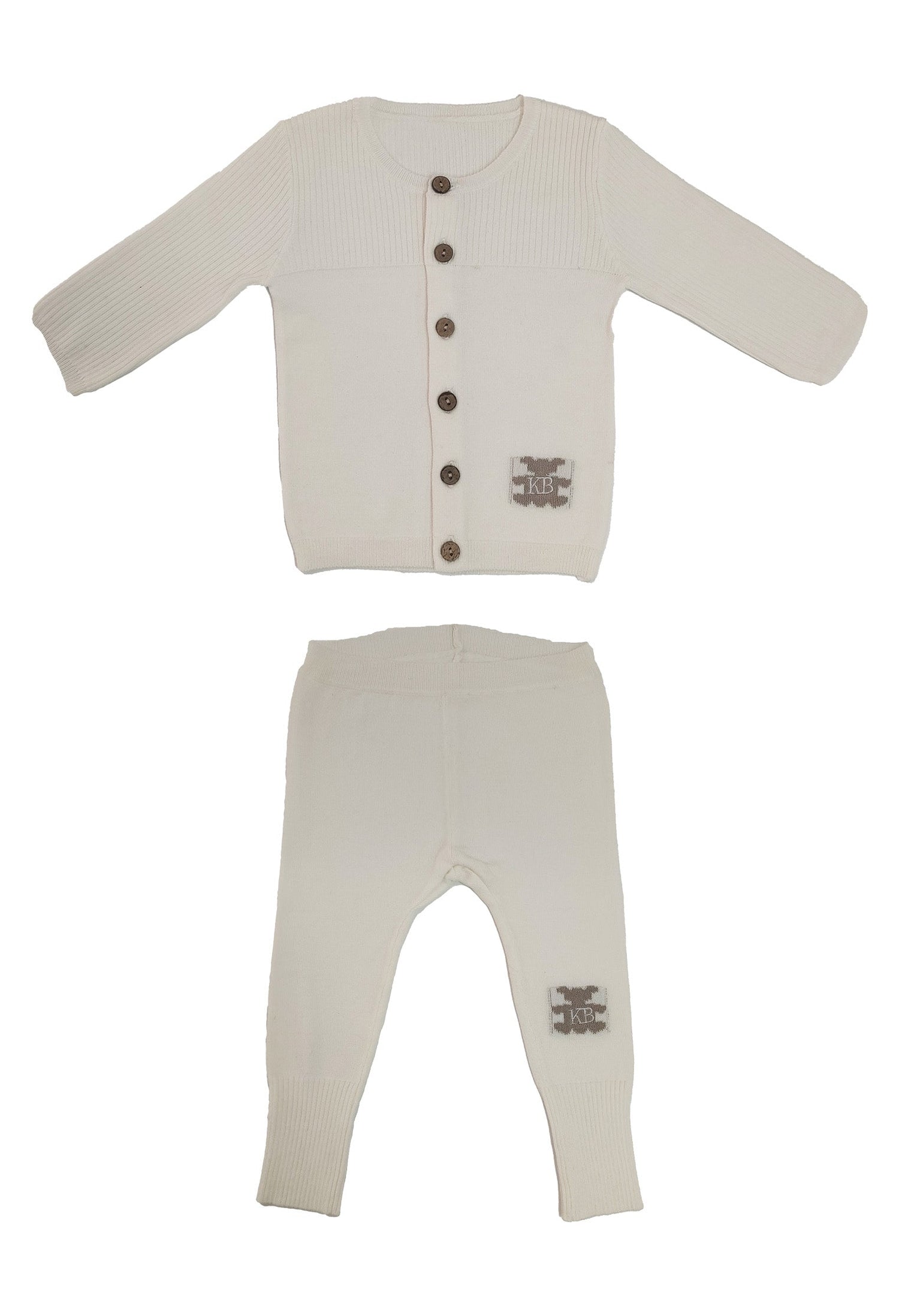 KIPP Collection Teddy Knit Set With Bear Detail For Babies And Toddlers