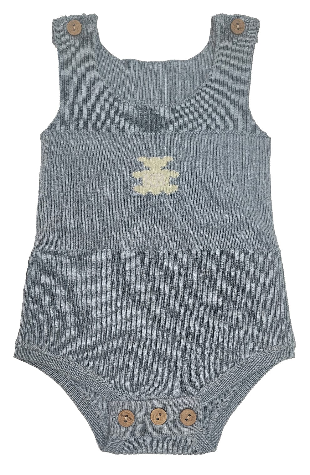 KIPP Collection Sleeveless Knit Romper Bear Detail For Babies