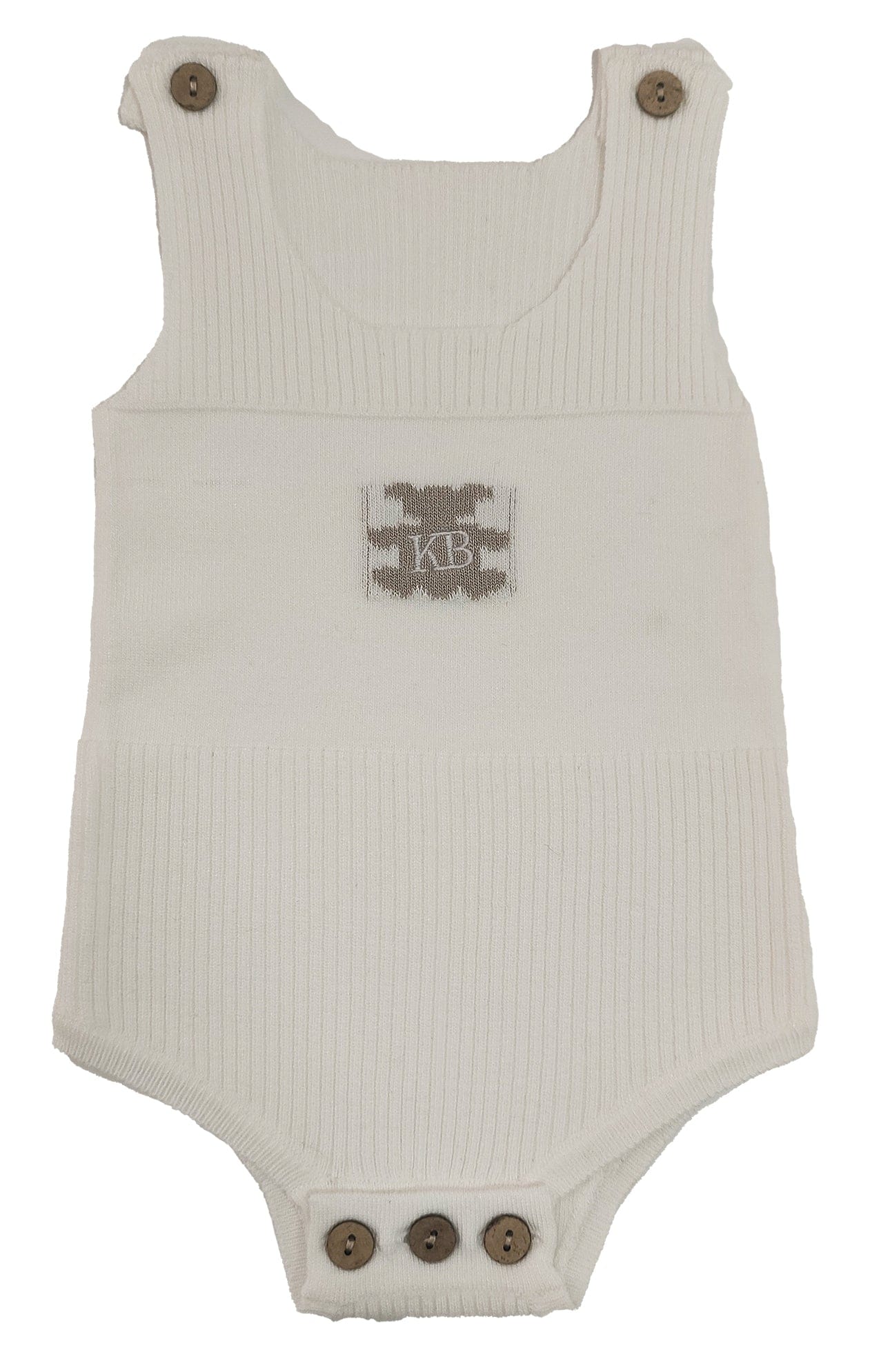 KIPP Collection Teddy Knit Baby Romper With Bear Detail For Babies