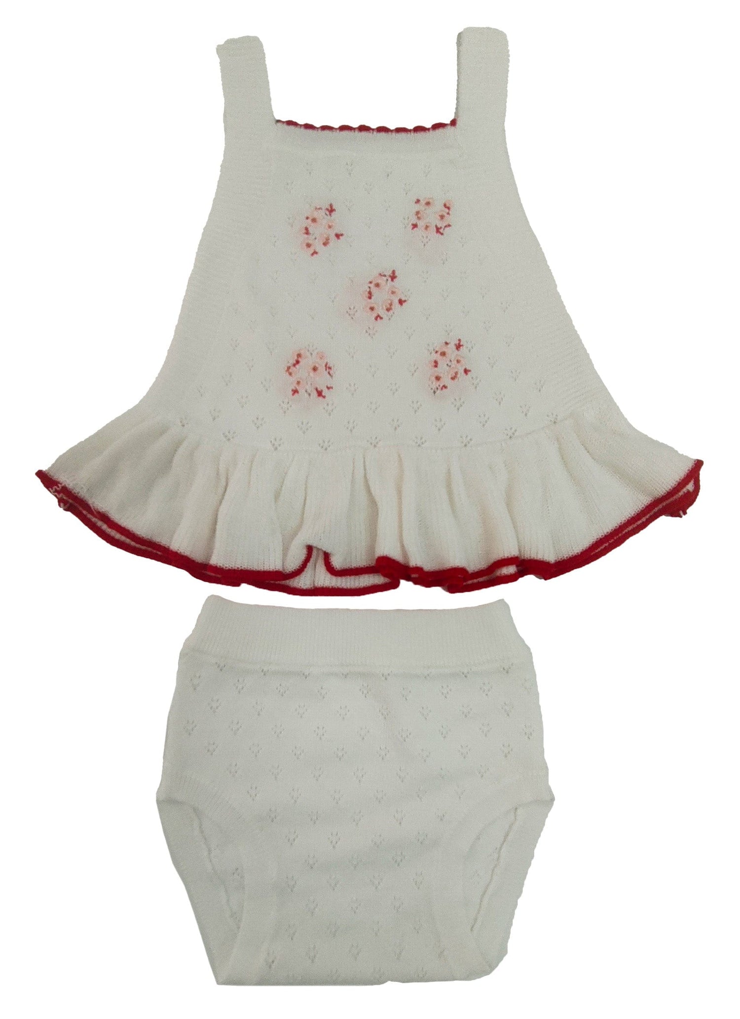KIPP Collection Knit Set With Pointelle Ruffle Top For Babies