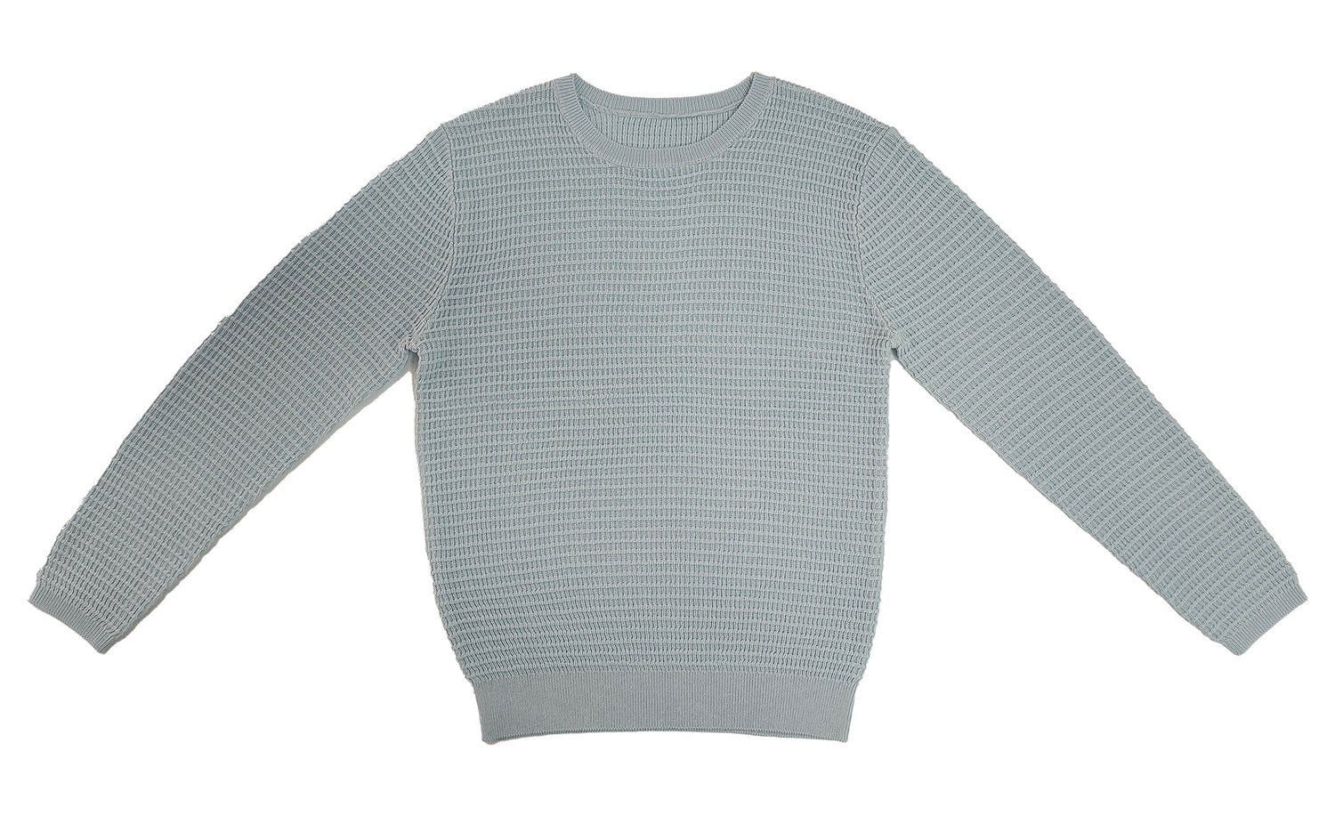 KIPP Collection Textured Waffle Knit Long Sleeve Sweater For Everyday Wear