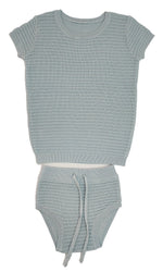 Evan Knit Set - Blue - White, Baby & Toddler Clothing, Undergarment, Grey, Pattern | Everetts Place
