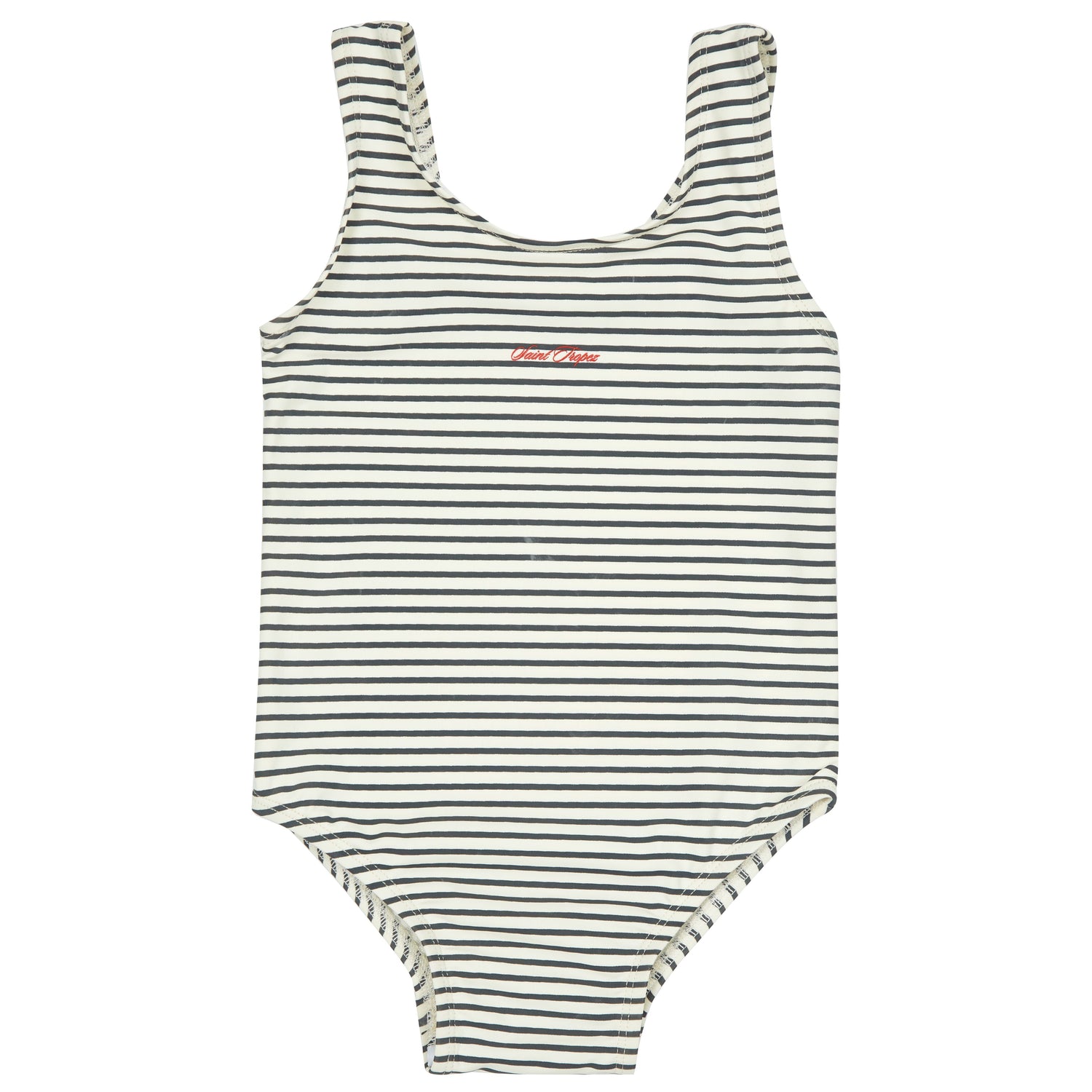 Nautical One Piece Swimsuit Navy With Front Graphic For Kids