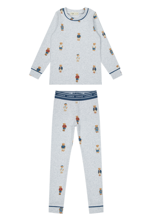Teddy Crewneck Set - Grey/Blue
