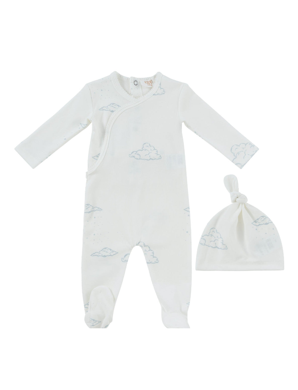 Starlight Wrap Footie + Hat - White Blue - Clothing, Hat | Everetts Place