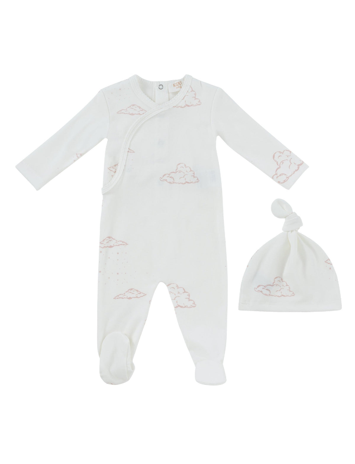 Starlight Wrap Footie + Hat - White Pink - Hat, Clothing | Everetts Place