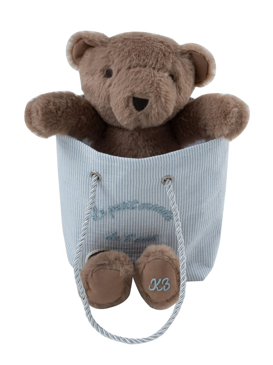 Petit Ours Teddy in a Bag - Blue by KIPP™ Collection